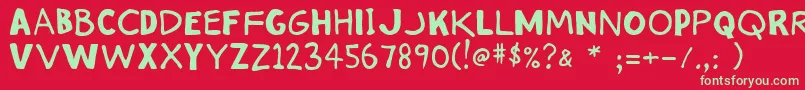 Stinky ffy Font – Green Fonts on Red Background