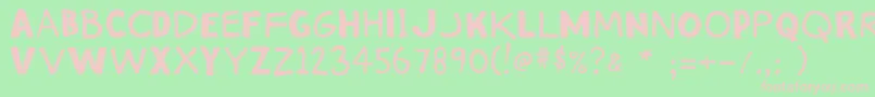 Stinky ffy Font – Pink Fonts on Green Background