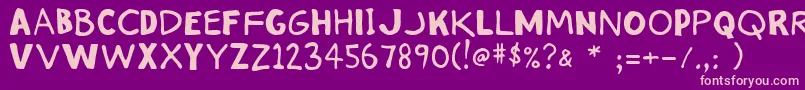 Stinky ffy Font – Pink Fonts on Purple Background
