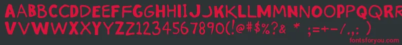 Stinky ffy Font – Red Fonts on Black Background