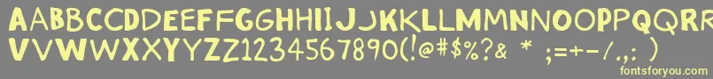 Stinky ffy Font – Yellow Fonts on Gray Background