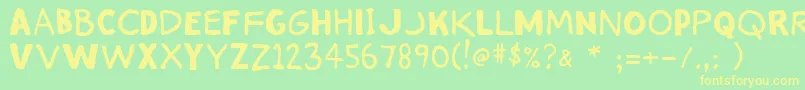 Stinky ffy Font – Yellow Fonts on Green Background