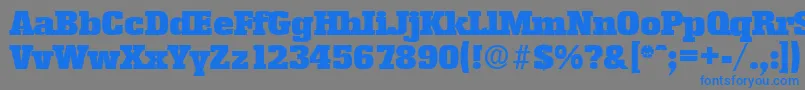 EnschedeSerialBlackRegularDb Font – Blue Fonts on Gray Background