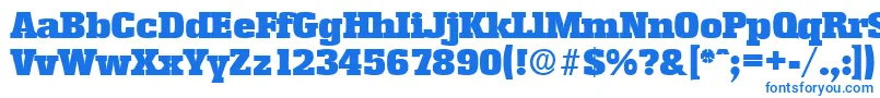 Шрифт EnschedeSerialBlackRegularDb – синие шрифты