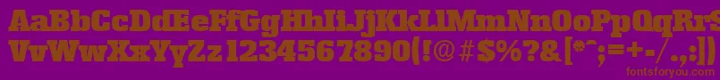 EnschedeSerialBlackRegularDb-Schriftart – Braune Schriften auf violettem Hintergrund