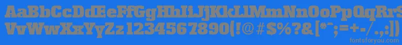 EnschedeSerialBlackRegularDb-Schriftart – Graue Schriften auf blauem Hintergrund