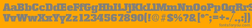 EnschedeSerialBlackRegularDb Font – Gray Fonts on Orange Background