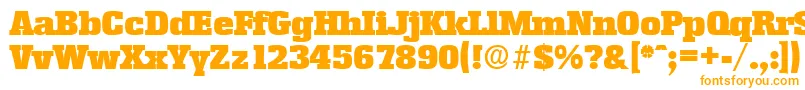 EnschedeSerialBlackRegularDb Font – Orange Fonts on White Background