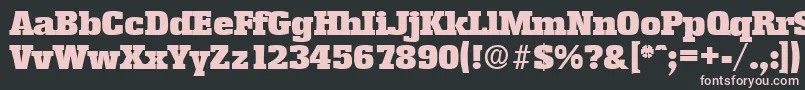 EnschedeSerialBlackRegularDb Font – Pink Fonts on Black Background