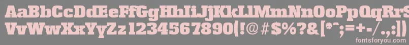 EnschedeSerialBlackRegularDb Font – Pink Fonts on Gray Background