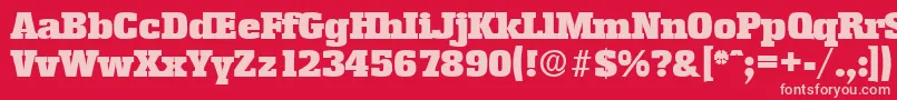 Шрифт EnschedeSerialBlackRegularDb – розовые шрифты на красном фоне
