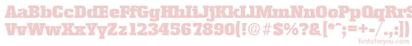 EnschedeSerialBlackRegularDb Font – Pink Fonts on White Background