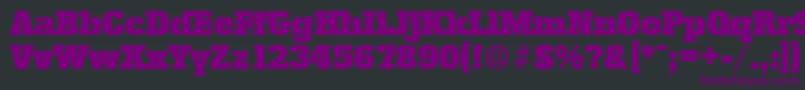EnschedeSerialBlackRegularDb Font – Purple Fonts on Black Background