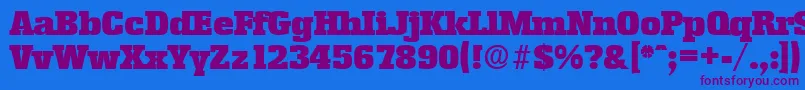 EnschedeSerialBlackRegularDb Font – Purple Fonts on Blue Background