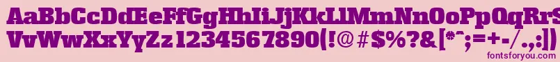 Шрифт EnschedeSerialBlackRegularDb – фиолетовые шрифты на розовом фоне