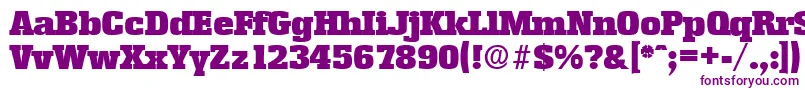 フォントEnschedeSerialBlackRegularDb – 白い背景に紫のフォント