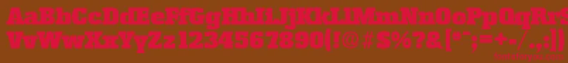 Шрифт EnschedeSerialBlackRegularDb – красные шрифты на коричневом фоне
