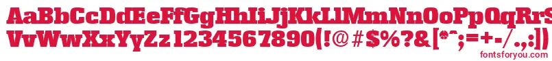 EnschedeSerialBlackRegularDb-Schriftart – Rote Schriften auf weißem Hintergrund