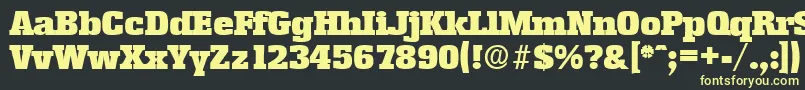 EnschedeSerialBlackRegularDb Font – Yellow Fonts on Black Background