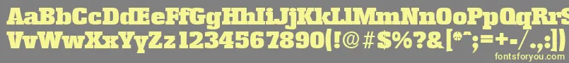 EnschedeSerialBlackRegularDb Font – Yellow Fonts on Gray Background