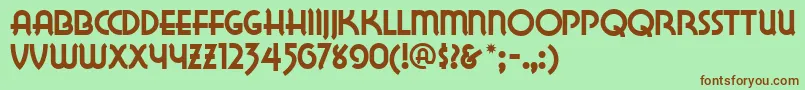 Lakewn Font – Brown Fonts on Green Background