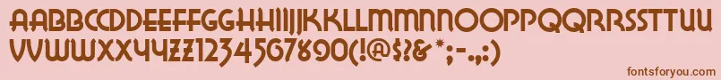 Lakewn Font – Brown Fonts on Pink Background