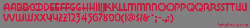 Lakewn Font – Red Fonts on Gray Background