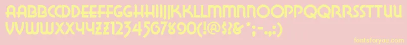 Lakewn Font – Yellow Fonts on Pink Background