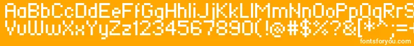 FieryTurk Font – White Fonts on Orange Background