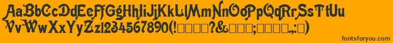 Meisters Font – Black Fonts on Orange Background