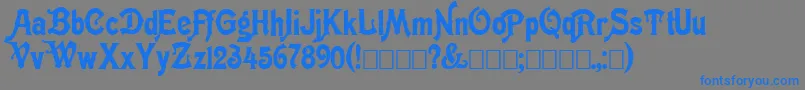 Meisters Font – Blue Fonts on Gray Background