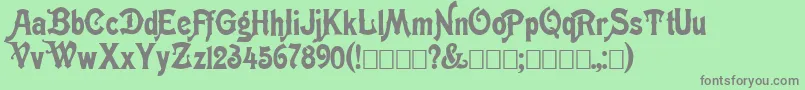 Meisters Font – Gray Fonts on Green Background