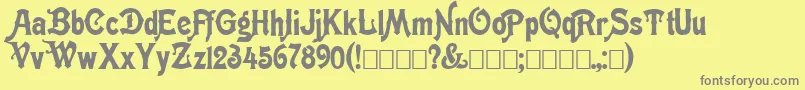 Meisters Font – Gray Fonts on Yellow Background