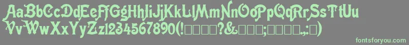 Meisters Font – Green Fonts on Gray Background