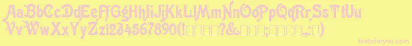 Meisters Font – Pink Fonts on Yellow Background