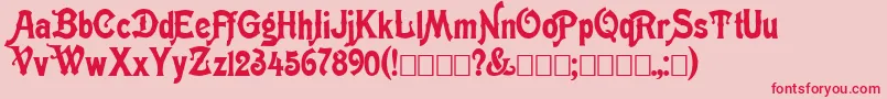 Meisters Font – Red Fonts on Pink Background