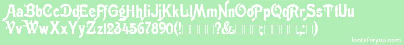 Meisters Font – White Fonts on Green Background