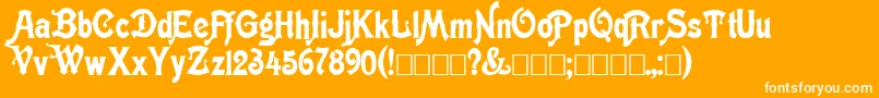 フォントMeisters – オレンジの背景に白い文字