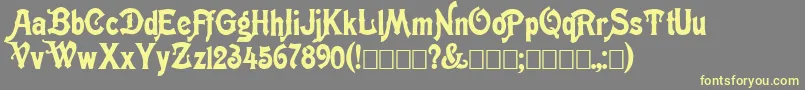 Meisters Font – Yellow Fonts on Gray Background