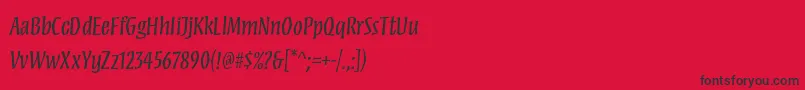 MezzstdRegular Font – Black Fonts on Red Background