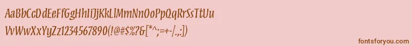 MezzstdRegular Font – Brown Fonts on Pink Background