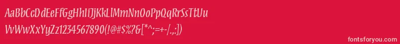 MezzstdRegular Font – Pink Fonts on Red Background