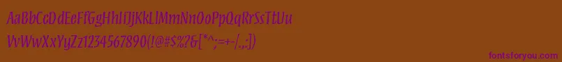 MezzstdRegular Font – Purple Fonts on Brown Background