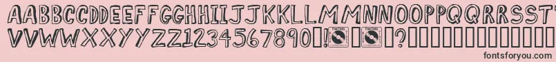 Comiz Font – Black Fonts on Pink Background
