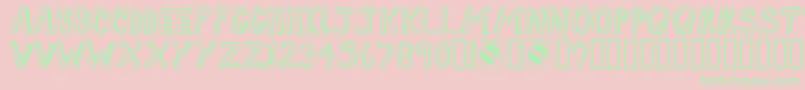 Comiz Font – Green Fonts on Pink Background