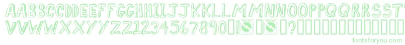 Comiz Font – Green Fonts on White Background