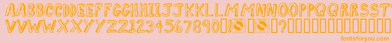 Comiz Font – Orange Fonts on Pink Background