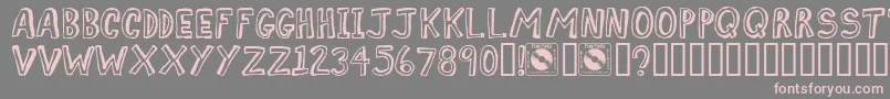 Comiz Font – Pink Fonts on Gray Background