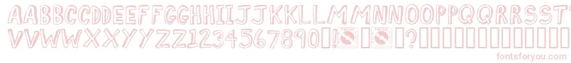 Comiz Font – Pink Fonts on White Background
