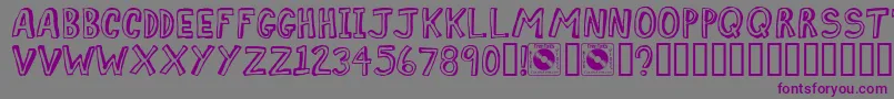 Comiz Font – Purple Fonts on Gray Background